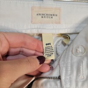 VTG Abercrombie & Fitch White Flare Leg Pants White Womens SZ 00S Y2K Streetwear